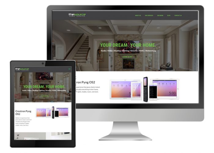 The Source Home Theater Website Design