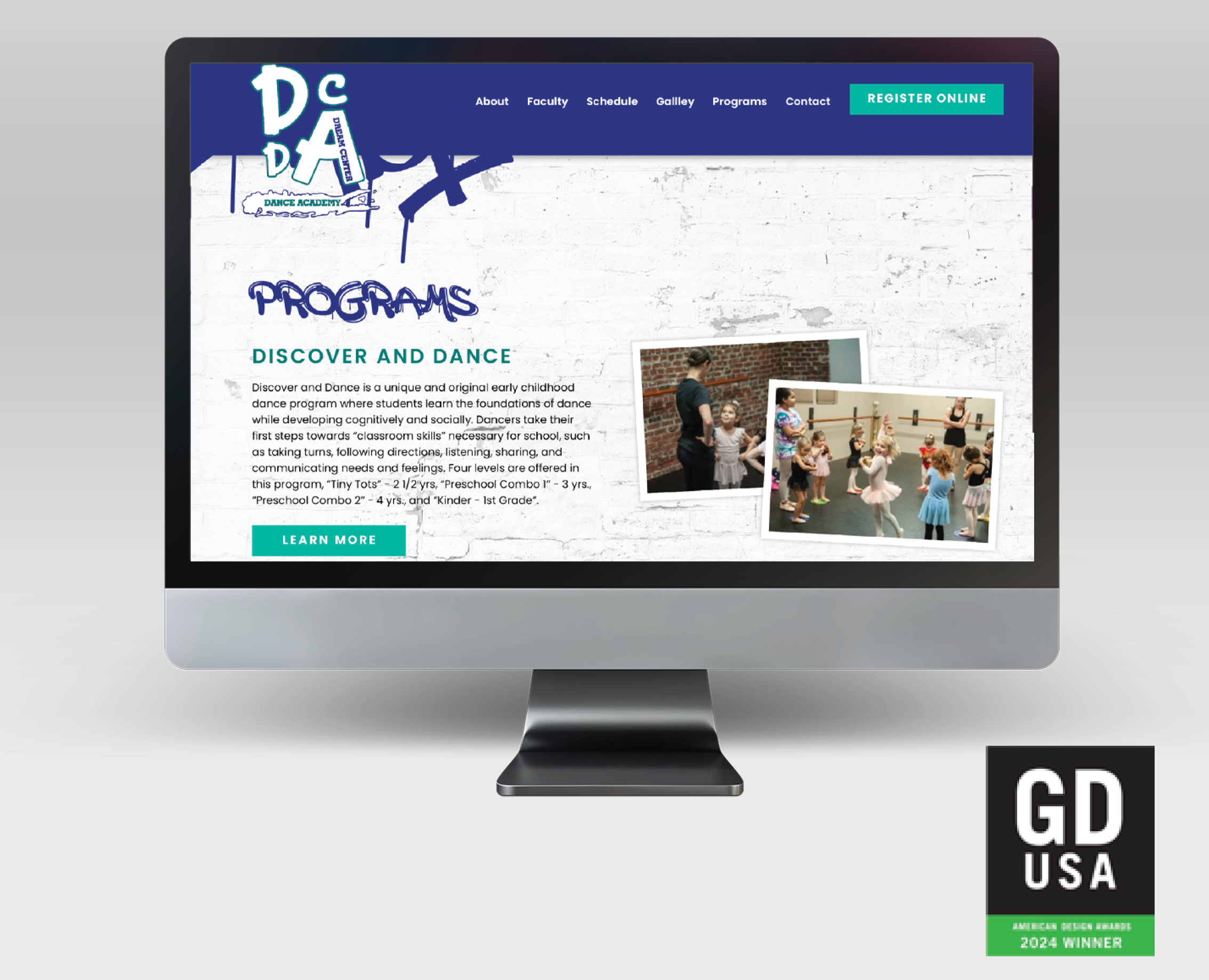 Dream Center Dance Academy Website Redesign